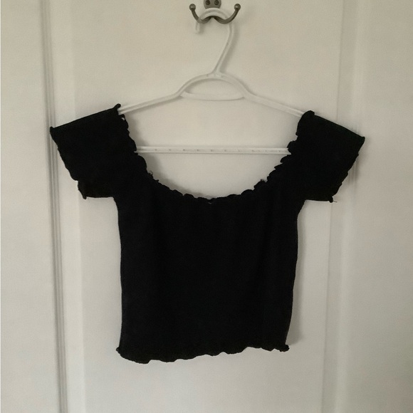 Black off the shoulder tank top - Picture 1 of 2